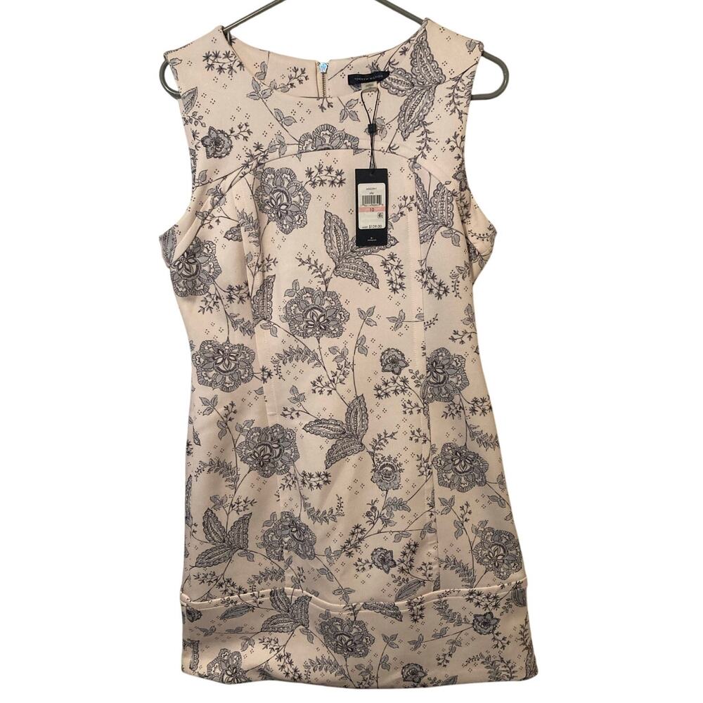 Tommy Hilfiger Women's Dress Pink Paisley Sleeveless Sz 10 - 95% Polyester NEW
